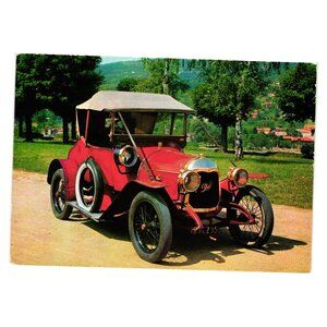 Philos 1914 Antique Car Postcard Museum Rochetaille Sur Saone Torpedo Capote